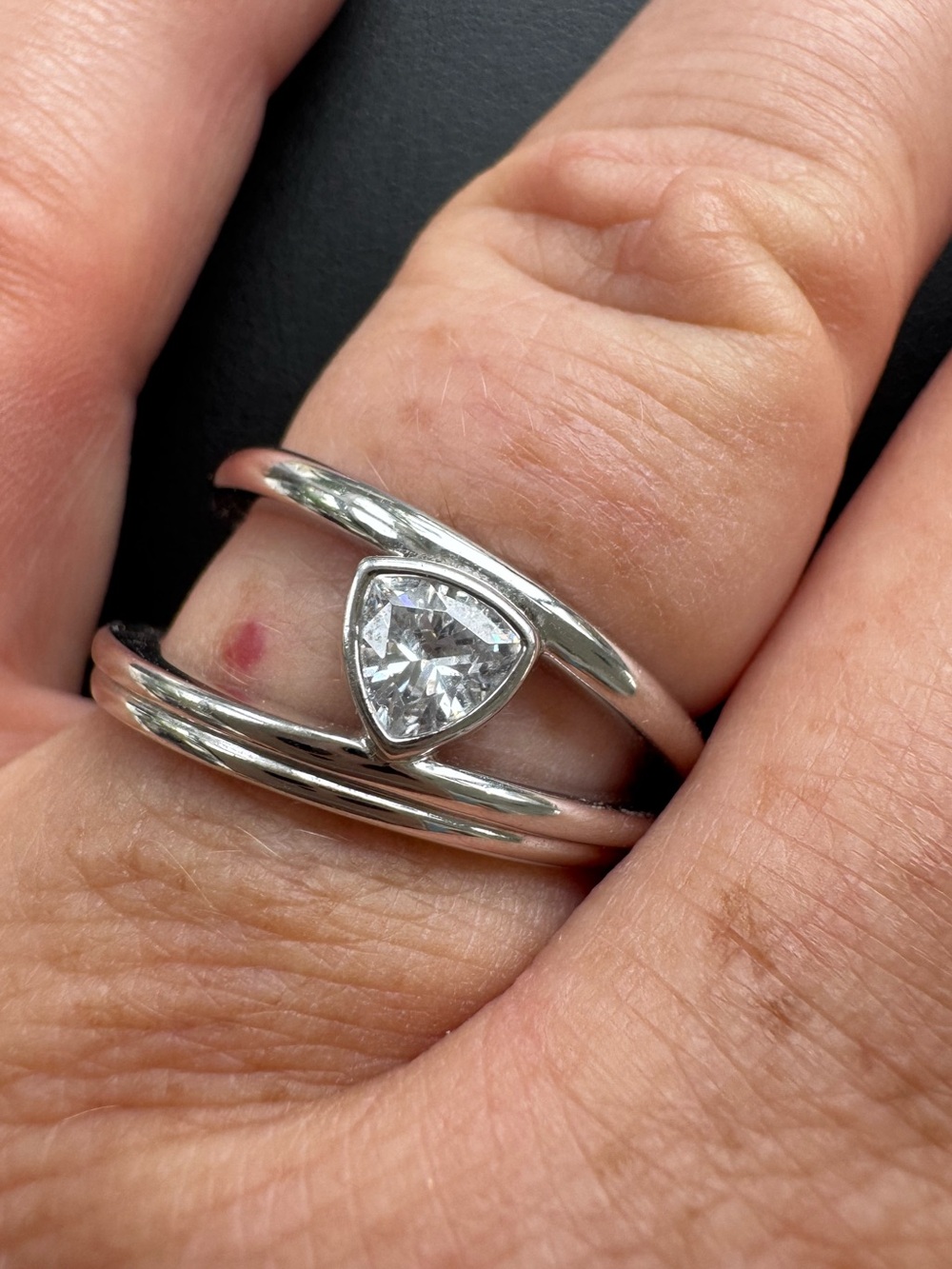 Kendra Scott Arden Silver & White Crystal Ring Size 8